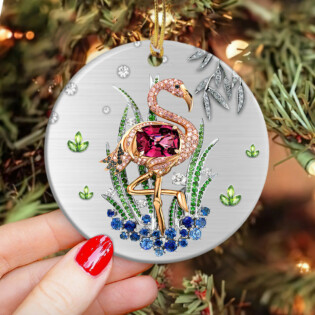 Flamingo Advice From Flamingo be Flexible - Circle Ornament - Owl Ohh - Owl Ohh