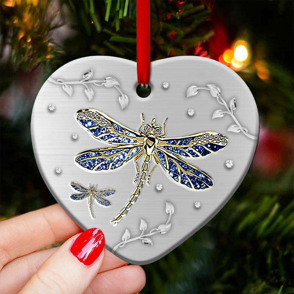 Dragonfly Advice From A Dragonfly - Heart Ornament - Owl Ohh - Owl Ohh