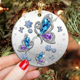 Butterfly Advice Talk Time To Smell The Flowers - Circle Ornament - Owl Ohh - Owl Ohh