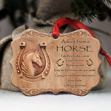 Horse Advice Keep Stable - Horizontal Ornament - Owl Ohh - Owl Ohh