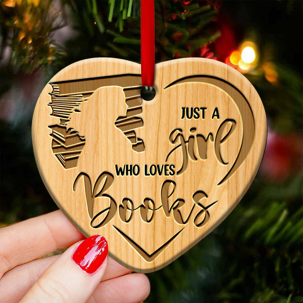 Book Just A Girl Lover - Heart Ornament - Owl Ohh - Owl Ohh