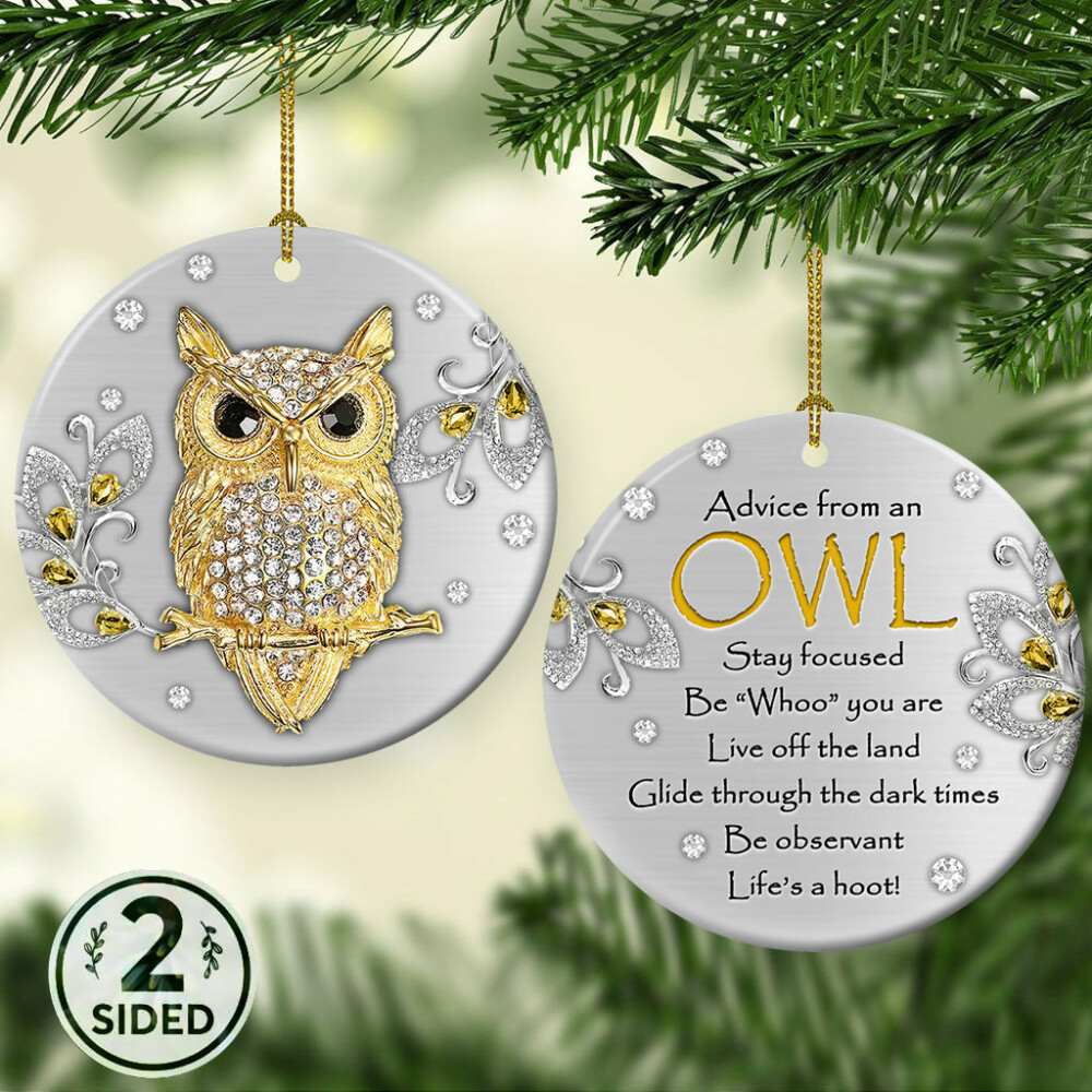 Owl Advice From An Owl Be Whoo - Circle Ornament - Owl Ohh - Owl Ohh