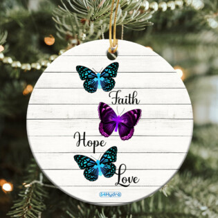 Butterfly A Little Bit Of Heaven In Our Home - Circle Ornament - Owl Ohh - Owl Ohh