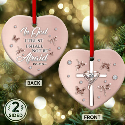 God I Trust Not Be Afraid - Heart Ornament - Owl Ohh - Owl Ohh