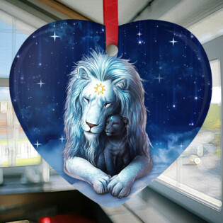 Lion To My Daughter Daddy Loves You - Heart Ornament - Owl Ohh - Owl Ohh