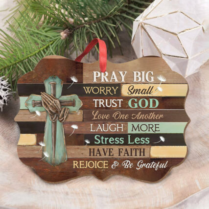Wooden Style Have Faith - Horizontal Ornament - Owl Ohh - Owl Ohh