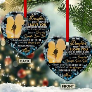 Family Love To My Daughter - Heart Ornament - Owl Ohh - Owl Ohh