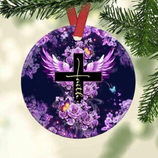 Jesus God Bless Our Home Butterfly - Circle Ornament - Owl Ohh - Owl Ohh