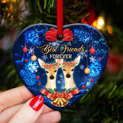 Best Friends Forever Christmas Theme - Heart Ornament - Owl Ohh - Owl Ohh