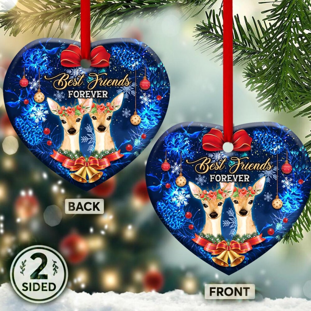 Best Friends Forever Christmas Theme - Heart Ornament - Owl Ohh - Owl Ohh