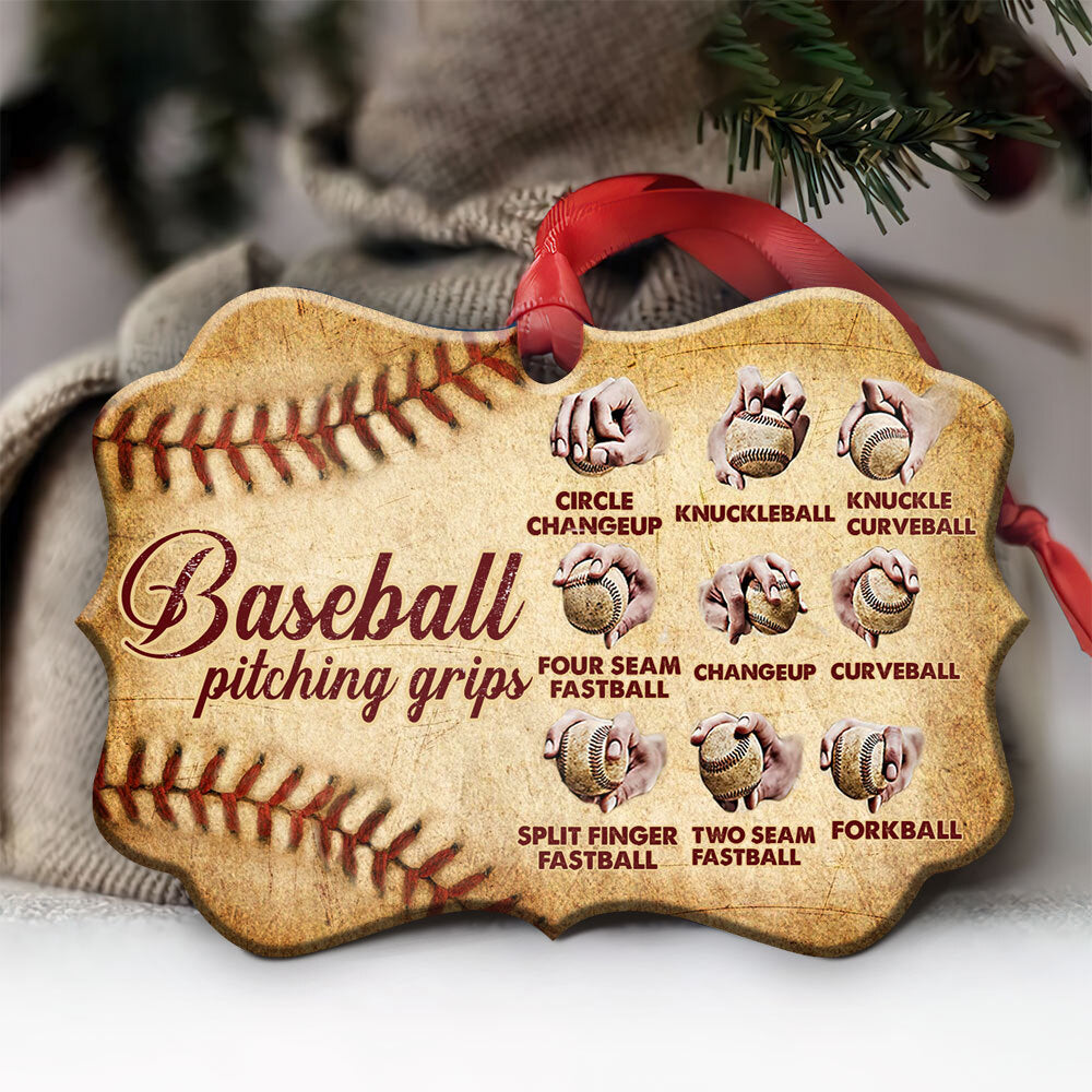 Baseball Pitching Grips Lover - Horizontal Ornament - Owl Ohh - Owl Ohh
