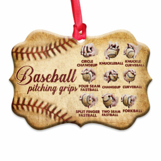 Baseball Pitching Grips Lover - Horizontal Ornament - Owl Ohh - Owl Ohh