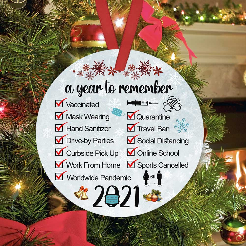 Christmas A Year To Remember Christmas - Circle Ornament - Owl Ohh - Owl Ohh