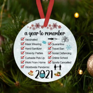 Christmas A Year To Remember Christmas - Circle Ornament - Owl Ohh - Owl Ohh