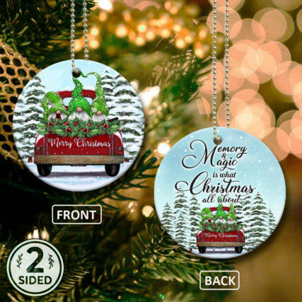 Christmas Memory Gnomes Lover - Circle Ornament - Owl Ohh - Owl Ohh