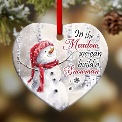 Snowman Memory We Can Build A Snowman - Heart Ornament - Owl Ohh - Owl Ohh