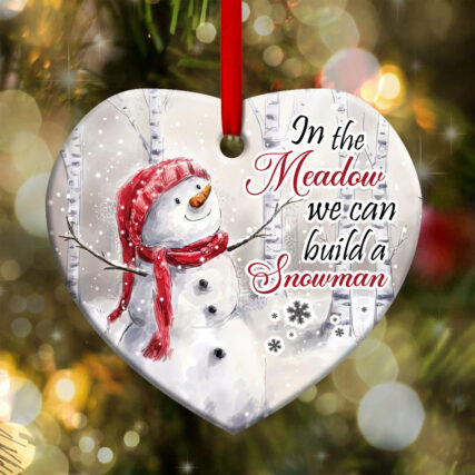 Snowman Memory We Can Build A Snowman - Heart Ornament - Owl Ohh - Owl Ohh