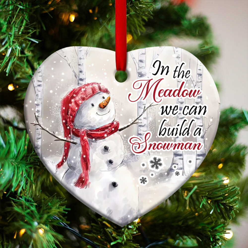 Snowman Memory We Can Build A Snowman - Heart Ornament - Owl Ohh - Owl Ohh