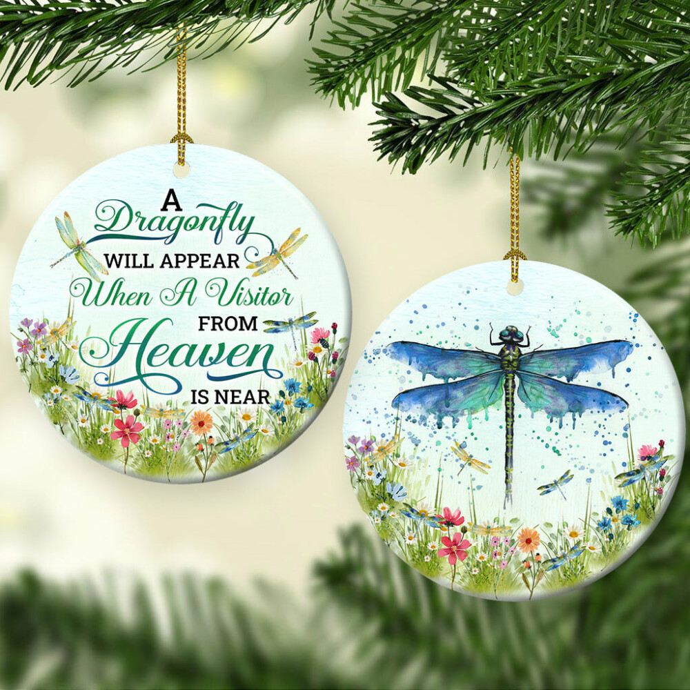 Dragonfly Faith Will Appear - Circle Ornament - Owl Ohh - Owl Ohh