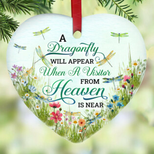 Dragonfly Faith From Heaven - Heart Ornament - Owl Ohh - Owl Ohh