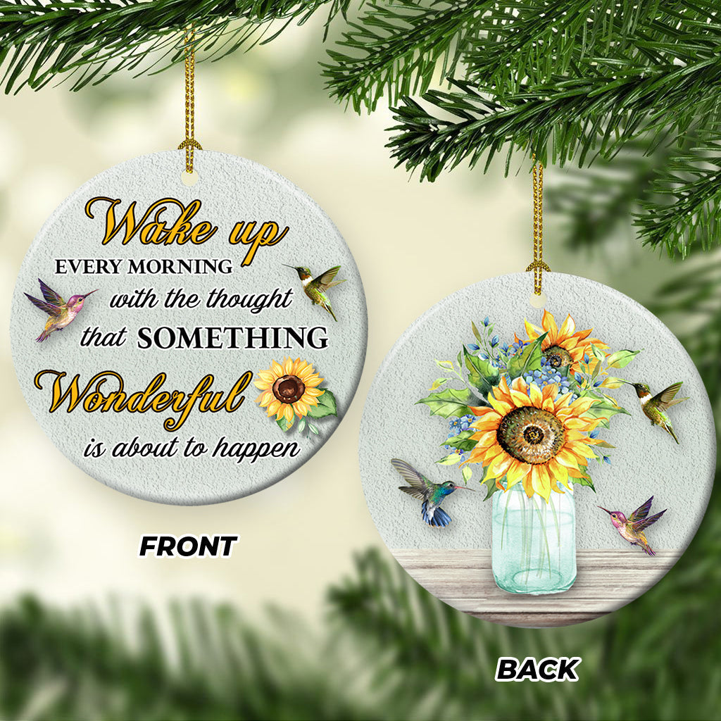 Hummingbird Something Wonderful - Circle Ornament - Owl Ohh - Owl Ohh