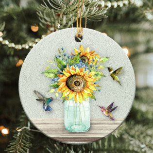 Hummingbird Something Wonderful - Circle Ornament - Owl Ohh - Owl Ohh