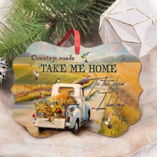 Hummingbird Faith Country Road - Horizontal Ornament - Owl Ohh - Owl Ohh