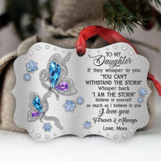 Butterfly To My Daughter Jewelry Style - Horizontal Ornament - Owl Ohh - Owl Ohh