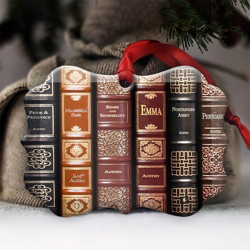 Book Lover Christmas Gift - Horizontal Ornament - Owl Ohh - Owl Ohh