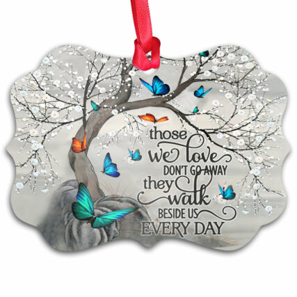 Butterfly Memorial Beside Us Everyday - Horizontal Ornament - Owl Ohh - Owl Ohh