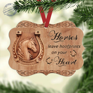 Horse Lover Wood Style - Horizontal Ornament - Owl Ohh - Owl Ohh