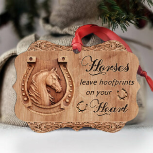 Horse Lover Wood Style - Horizontal Ornament - Owl Ohh - Owl Ohh