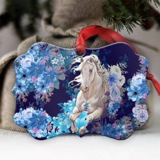 Horse Love Flower Love Life - Horizontal Ornament - Owl Ohh - Owl Ohh