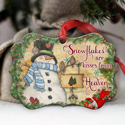 Snowman Are Kisses From Heaven - Horizontal Ornament - Owl Ohh - Owl Ohh
