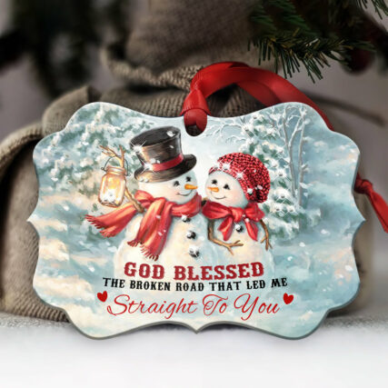 Snowman Faith Straight To You - Horizontal Ornament - Owl Ohh - Owl Ohh