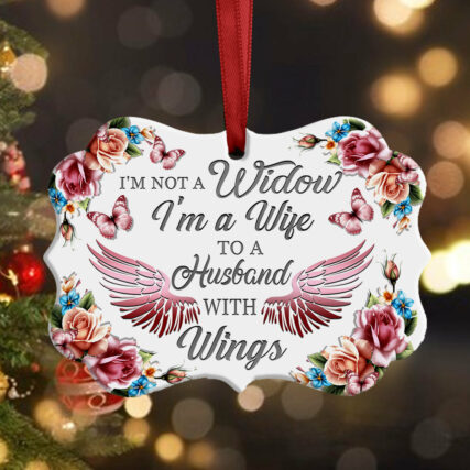 Butterfly Angel Husband Style - Horizontal Ornament - Owl Ohh - Owl Ohh