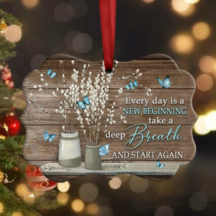 Butterfly Faith Take A Deep Breath - Horizontal Ornament - Owl Ohh - Owl Ohh