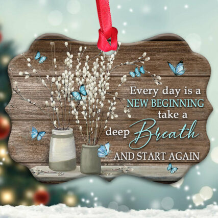 Butterfly Faith Take A Deep Breath - Horizontal Ornament - Owl Ohh - Owl Ohh