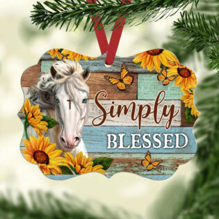 Horse Simply Blessed Lover - Horizontal Ornament - Owl Ohh - Owl Ohh