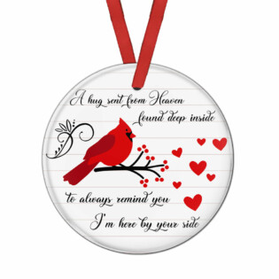 Cardinal A Hug Sent From Heaven - Circle Ornament - Owl Ohh - Owl Ohh
