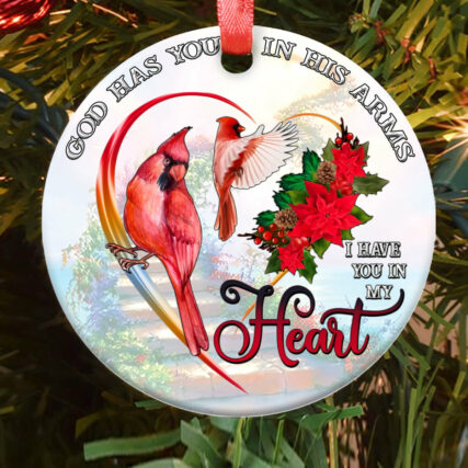 Cardinal I Have You In My Heart - Circle Ornament - Owl Ohh - Owl Ohh