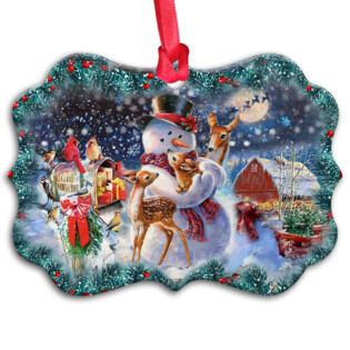 Snowman You Have A Party - Horizontal Ornament - Owl Ohh - Owl Ohh