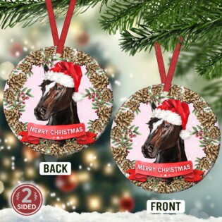 Horse Merry Christmas Lover - Circle Ornament - Owl Ohh - Owl Ohh
