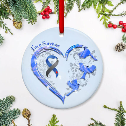 Cardinal Im A Survivor - Circle Ornament - Owl Ohh - Owl Ohh