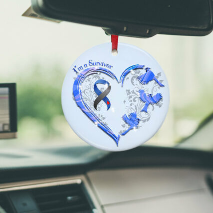 Cardinal Im A Survivor - Circle Ornament - Owl Ohh - Owl Ohh