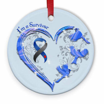 Cardinal Im A Survivor - Circle Ornament - Owl Ohh - Owl Ohh