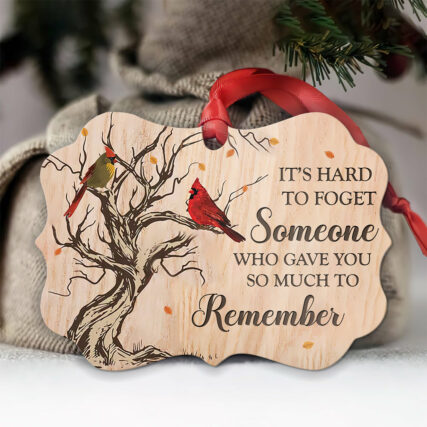 Cardinal It's Hard To Forget - Horizontal Ornament - Owl Ohh - Owl Ohh