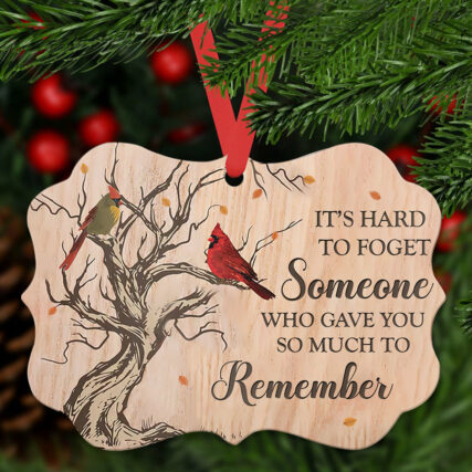 Cardinal It's Hard To Forget - Horizontal Ornament - Owl Ohh - Owl Ohh