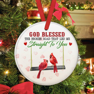 Cardinal Red Truck Red Style - Circle Ornament - Owl Ohh - Owl Ohh