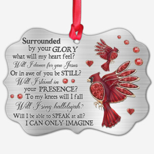 Cardinal Surrounded By Your Glory - Horizontal Ornament - Owl Ohh - Owl Ohh